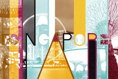 Fusion of Cultures - Singapore by 5by5collective canvas print