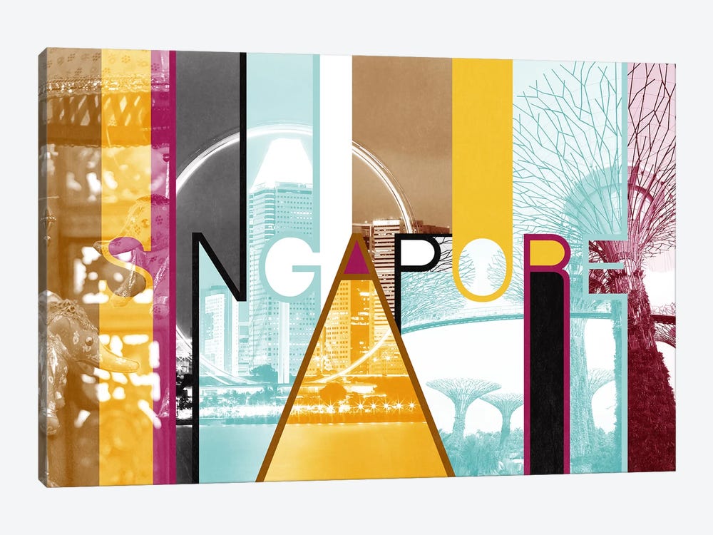 Fusion of Cultures - Singapore by 5by5collective 1-piece Canvas Artwork