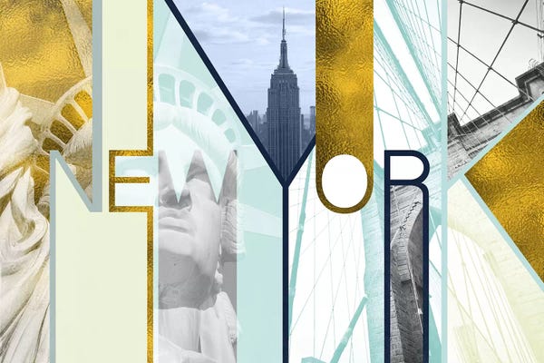 Statue Of Liberty: The Urban Jungle of Architectural Delights Gold Edition - New York by 5by5collective