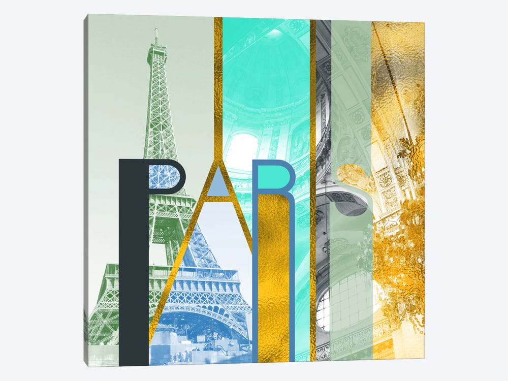 The Fariy City of Inspiration Gold Edition - Paris by 5by5collective 1-piece Canvas Artwork