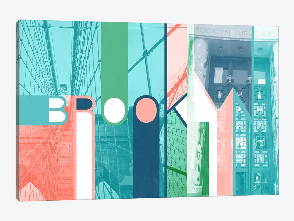 The Breuckelen Borough - Brooklyn by 5by5collective 1-piece Canvas Print