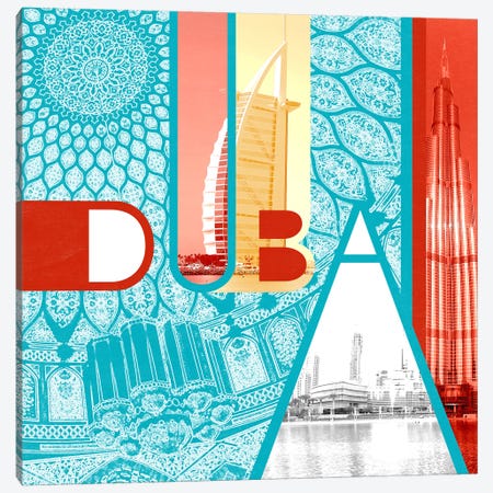 Fragment of the Seven Emirates - Dubai Canvas Print #ITT2} by 5by5collective Canvas Art