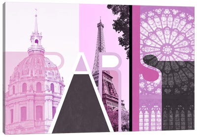 The Fairy City of Love - Paris Canvas Art Print - International Traveling Text
