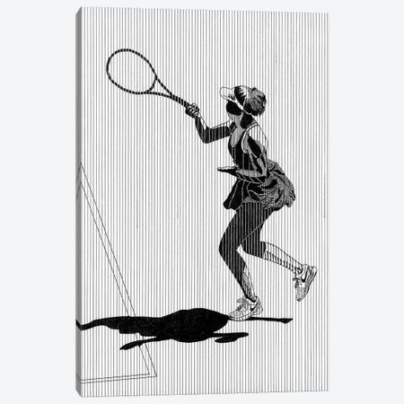 Playing Tennis Canvas Print #IUN22} by Ibrahim Unal Canvas Art Print