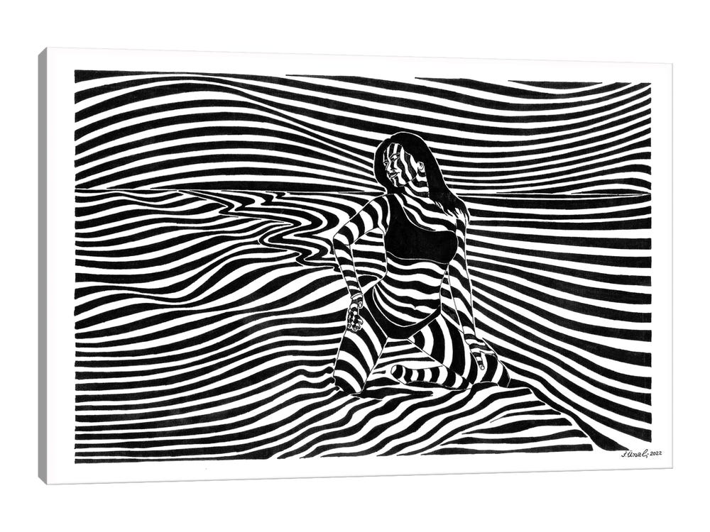 Zebra 4, Drawing by Ibrahim Unal
