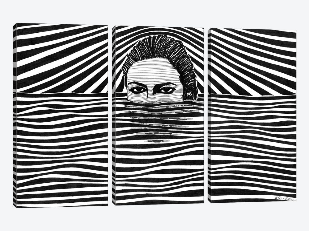 The Deep by Ibrahim Unal 3-piece Canvas Art Print