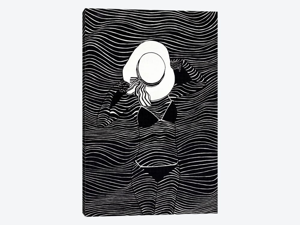 White Hat Over The Lines by Ibrahim Unal 1-piece Art Print