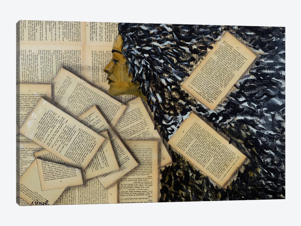 Book Pages II by Ibrahim Unal 1-piece Canvas Artwork