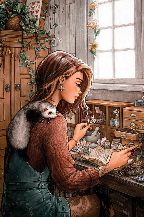 Herbalists Helper by Ivy Dolamore wall art