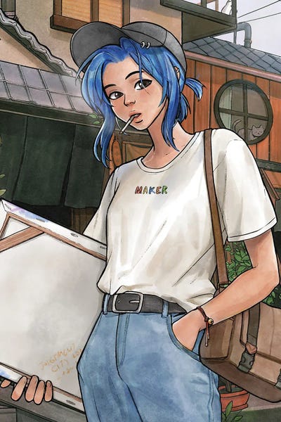 Maker by Ivy Dolamore framed canvas print