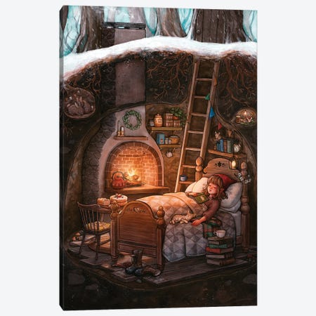 Winter Nap Canvas Print #IVD25} by Ivy Dolamore Canvas Art