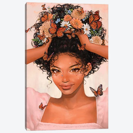 Bouquet Canvas Print #IVD3} by Ivy Dolamore Art Print