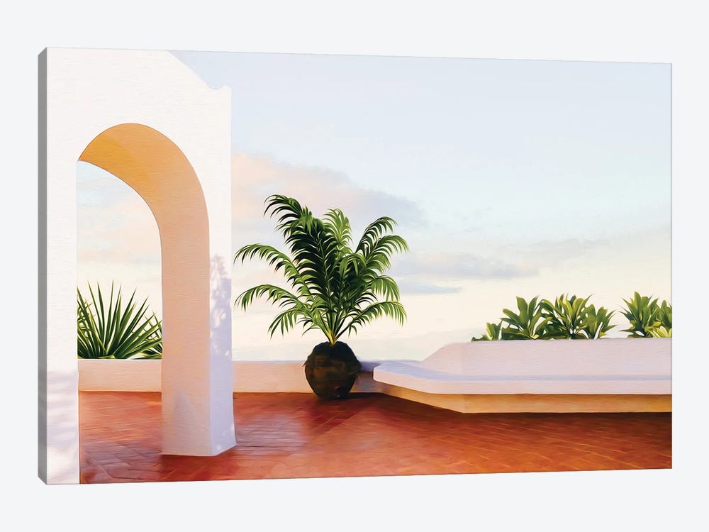 Arch Of Tropical Nature 1-piece Canvas Art Print