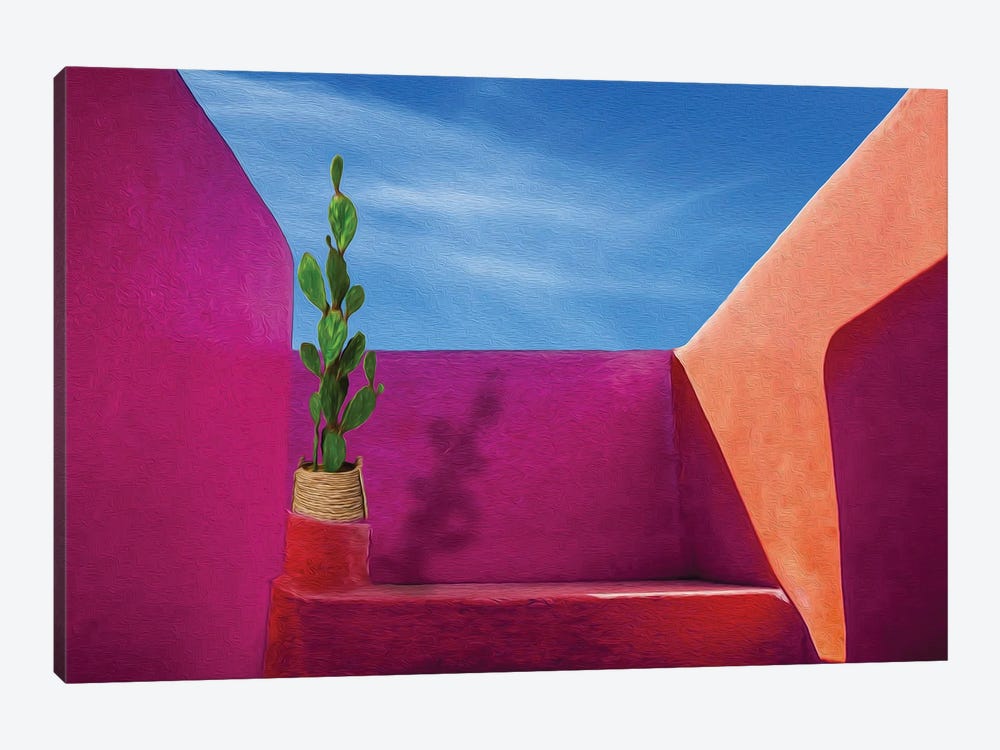 Colorful Architectural Building by Ievgeniia Bidiuk 1-piece Canvas Print