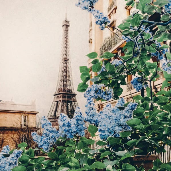 Ievgeniia Bidiuk: Blooming Lilacs Of Of Paris by Ievgeniia Bidiuk