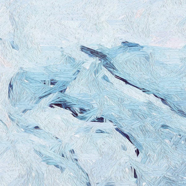 Ievgeniia Bidiuk: Abstraction In The Form Of Blue Wave by Ievgeniia Bidiuk