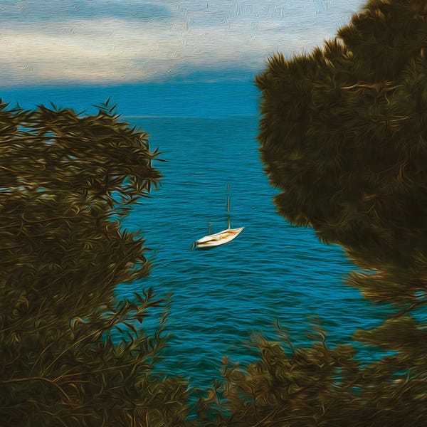 Yachts: Sailing Yacht In The Sea by Ievgeniia Bidiuk