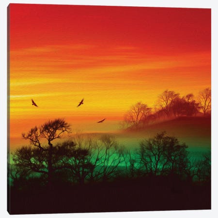 Beautiful Landscape During Sunset Canvas Print #IVG206} by Ievgeniia Bidiuk Canvas Art Print