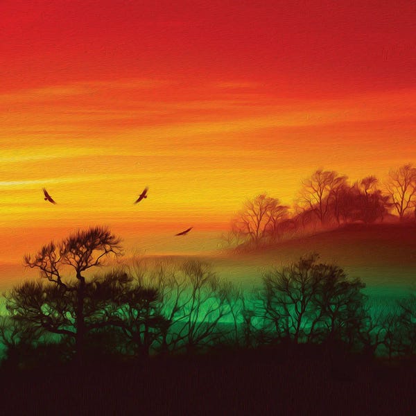 Ievgeniia Bidiuk: Beautiful Landscape During Sunset by Ievgeniia Bidiuk