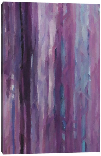 Vertical Abstraction In A Lilac Shade Canvas Art Print - Purple Abstract Art