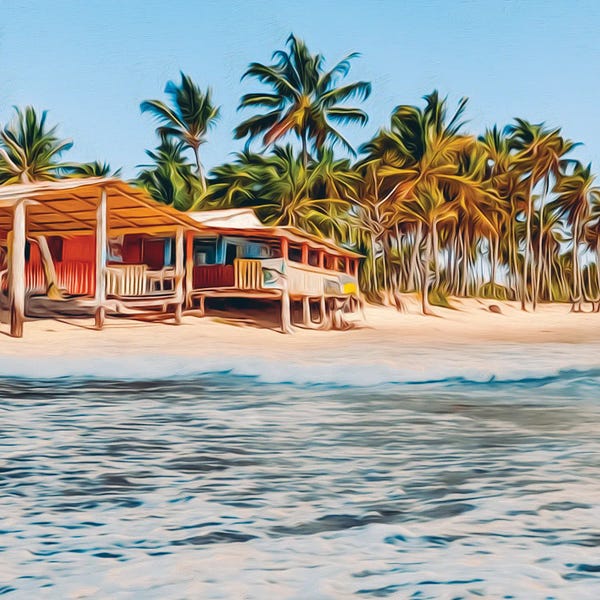 Ievgeniia Bidiuk: Bright Bungalow By The Ocean by Ievgeniia Bidiuk