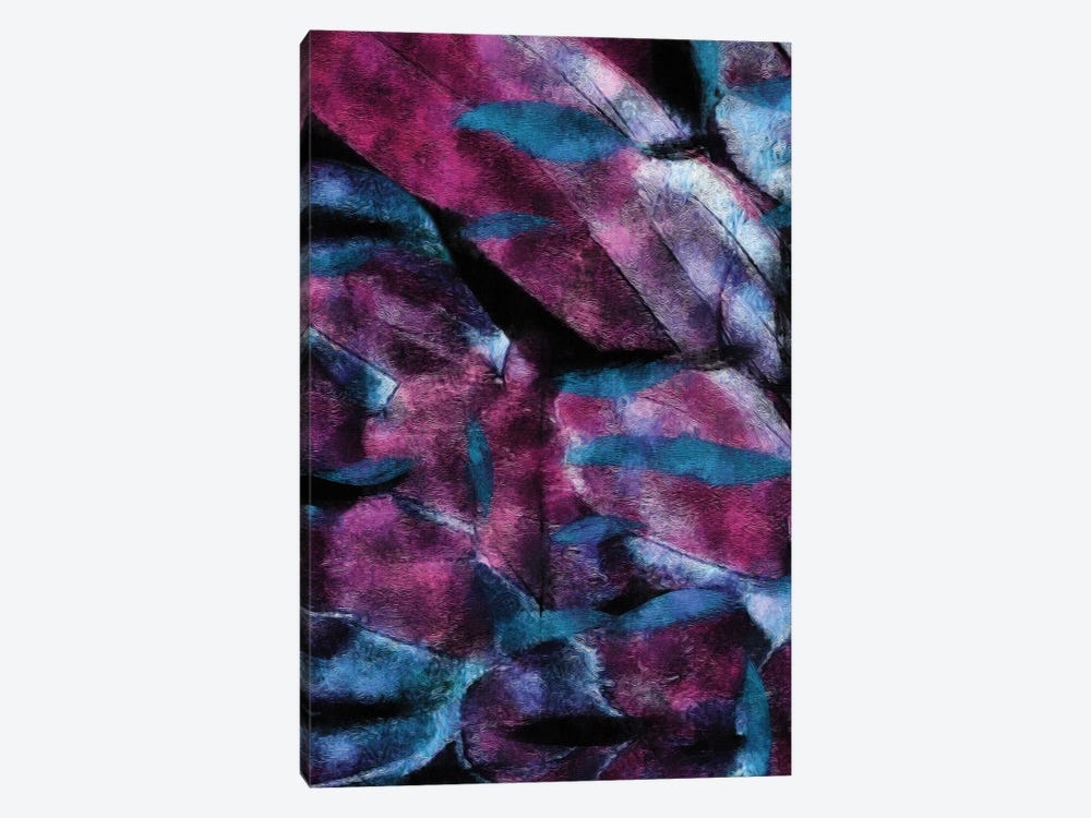 Abstraction In Violet And Blue Shade by Ievgeniia Bidiuk 1-piece Canvas Wall Art