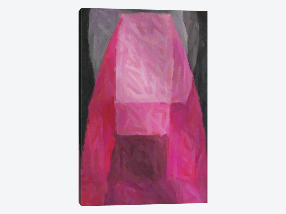 Geometric Abstraction With A Bright Pink Accent by Ievgeniia Bidiuk 1-piece Art Print