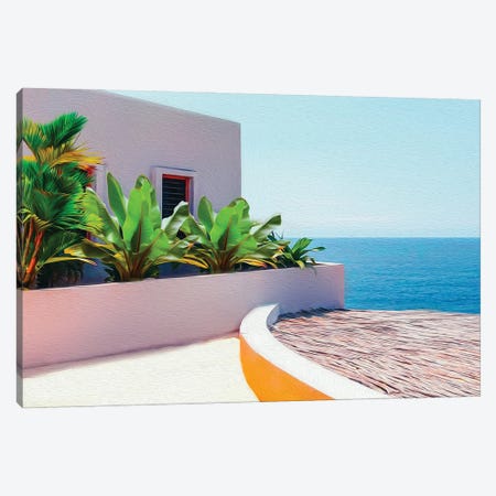 Modern House On A Tropical Island, Ocean View Canvas Print #IVG270} by Ievgeniia Bidiuk Canvas Art Print