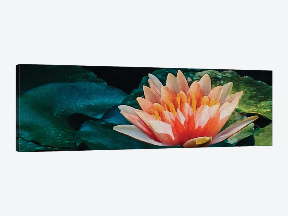 Large Lotus Flower by Ievgeniia Bidiuk 1-piece Canvas Print