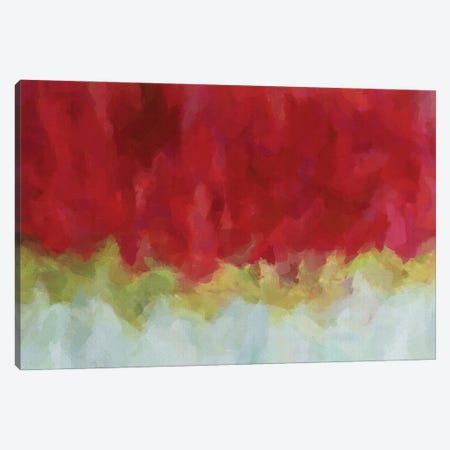 Abstraction In Red Yellow And White Canvas Print #IVG27} by Ievgeniia Bidiuk Canvas Print