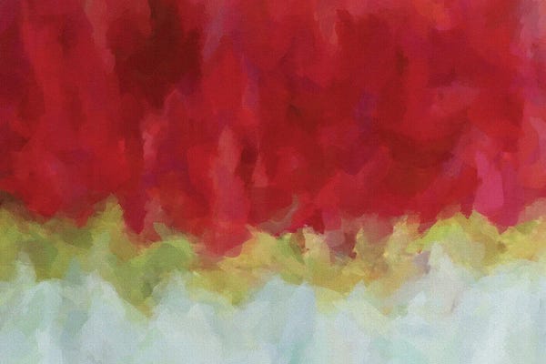 Ievgeniia Bidiuk: Abstraction In Red Yellow And White by Ievgeniia Bidiuk