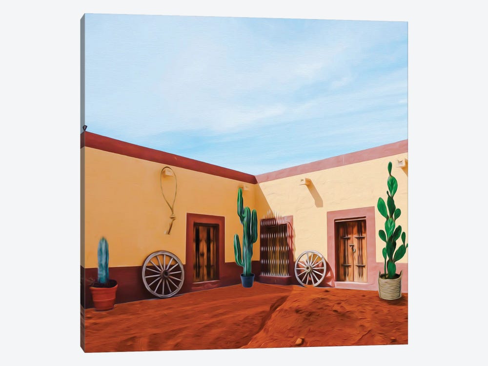 A Farmhouse In The Mexican Desert by Ievgeniia Bidiuk 1-piece Canvas Wall Art