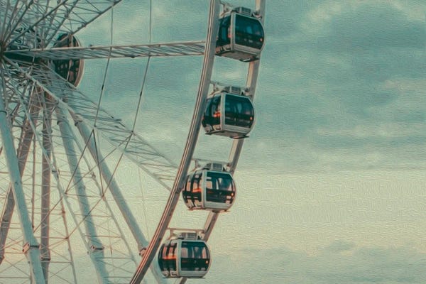 Ferris Wheels: Ferris Wheel Vintage Picture by Ievgeniia Bidiuk