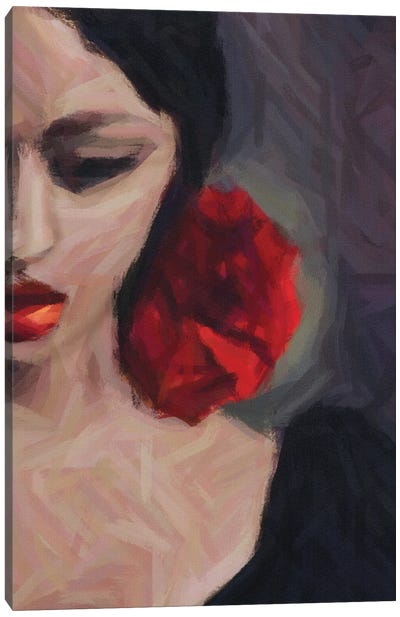 Portrait Of A Spanish Dancer Canvas Art Print - Flamenco