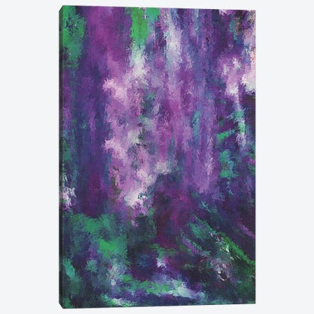 Abstraction In Green And Purple Canvas Print #IVG343} by Ievgeniia Bidiuk Art Print