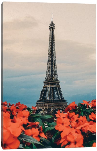 Orange Begonia Of Paris Canvas Art Print