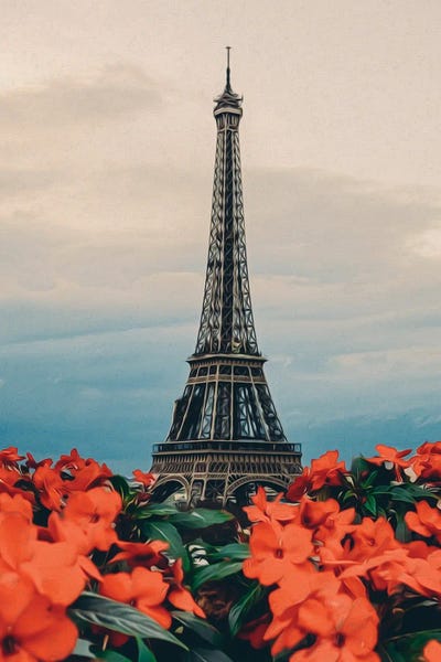Begonias: Orange Begonia Of Paris by Ievgeniia Bidiuk