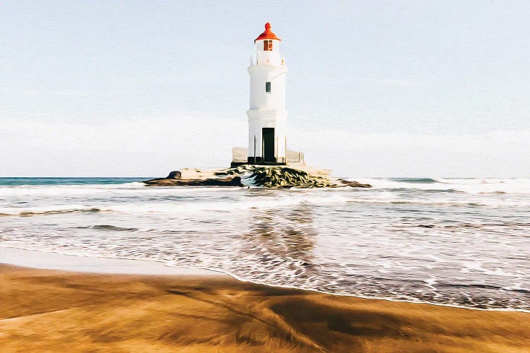 Lighthouse On A Rocky Island