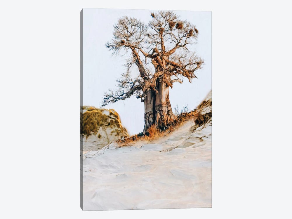 Baobab In The Desert by Ievgeniia Bidiuk 1-piece Canvas Artwork