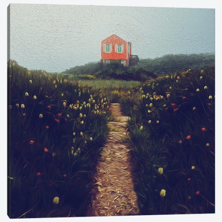 Path To A Small House In The Fog Canvas Print #IVG404} by Ievgeniia Bidiuk Art Print