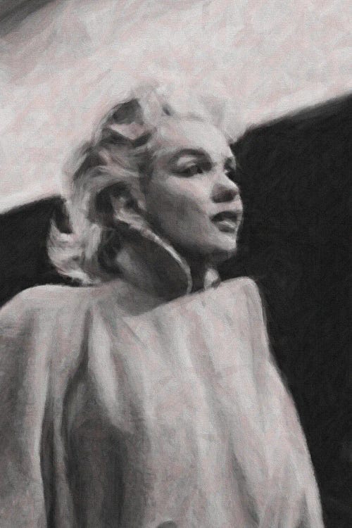 Marilyn Monroe Portrait In Pastel, Acrylics, Graphite On Fabric