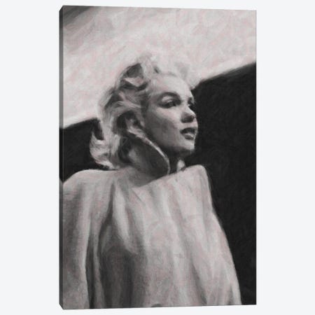 Marilyn Monroe Portrait In Pastel, Acrylics, Graphite On Fabric Canvas Print #IVG413} by Ievgeniia Bidiuk Art Print