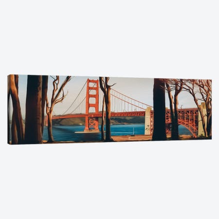 The Park At The Golden Gate Bridge Canvas Print #IVG439} by Ievgeniia Bidiuk Art Print