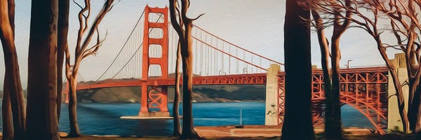 Ievgeniia Bidiuk: The Park At The Golden Gate Bridge by Ievgeniia Bidiuk