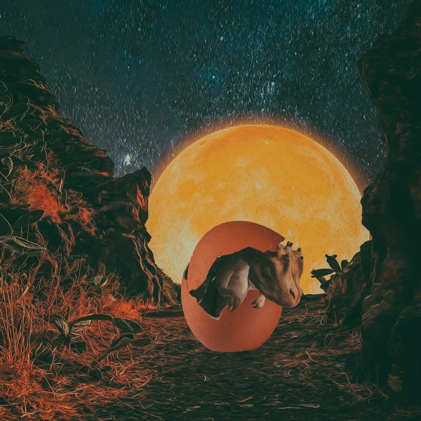 Ievgeniia Bidiuk: A Dragon Hatched From An Egg by Ievgeniia Bidiuk