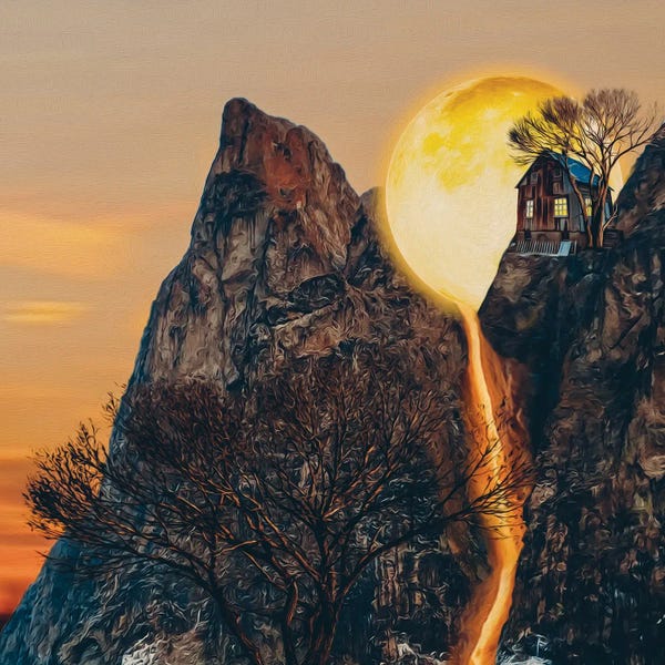 Mountain Sunrises & Sunsets: The Sun Has Fallen On A Mountain Peak by Ievgeniia Bidiuk