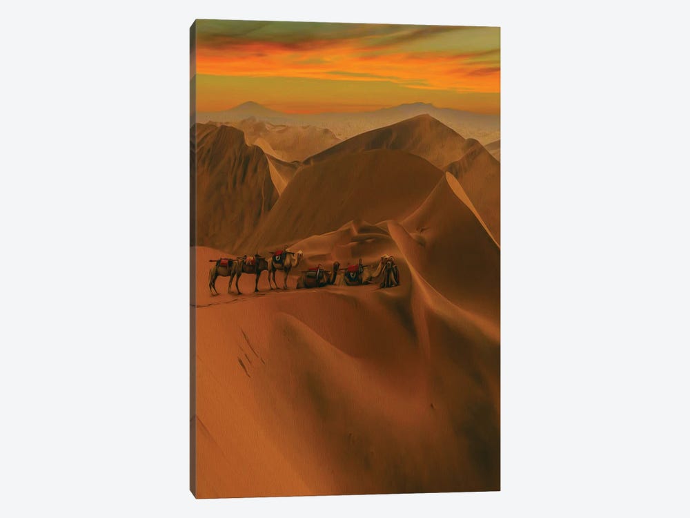 Caravan In The Desert by Ievgeniia Bidiuk 1-piece Canvas Print
