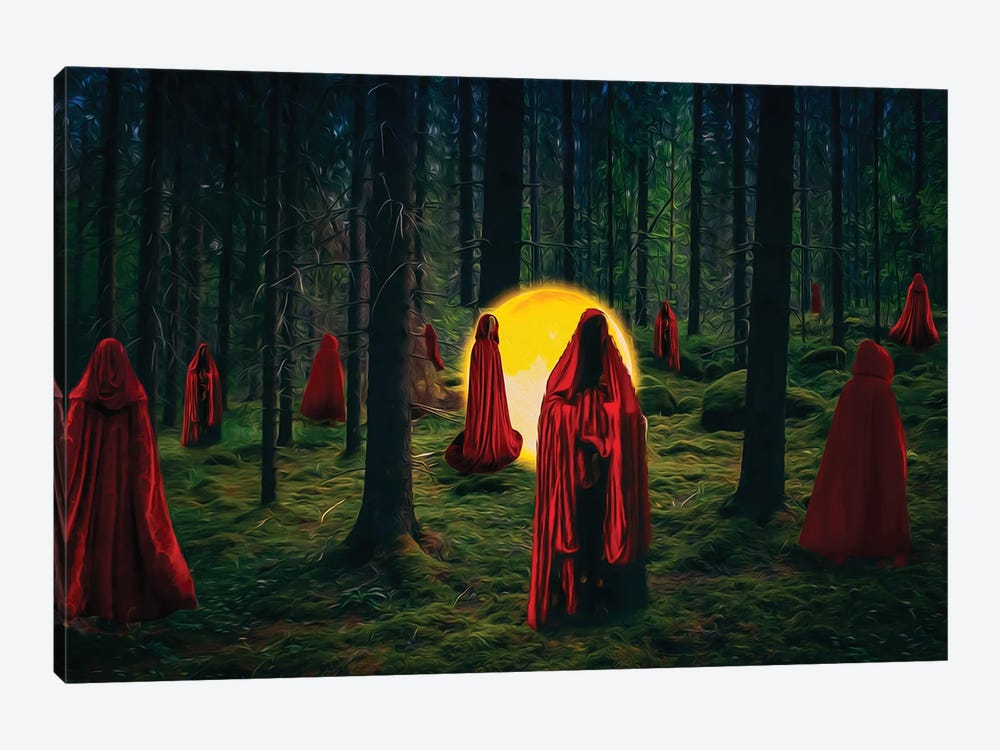 The Keepers Of The Forest And The Fireball by Ievgeniia Bidiuk 1-piece Canvas Wall Art