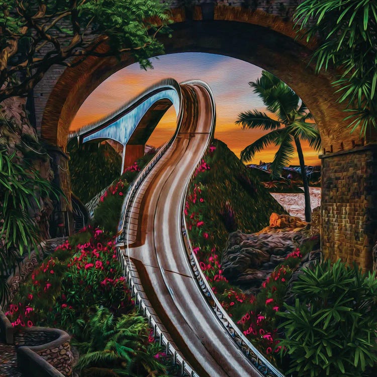 A Steep, Winding Path In The Tropics