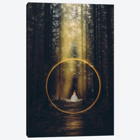 The Princess Behind The Arch Of Fire In The Woods Canvas Print #IVG569} by Ievgeniia Bidiuk Canvas Print
